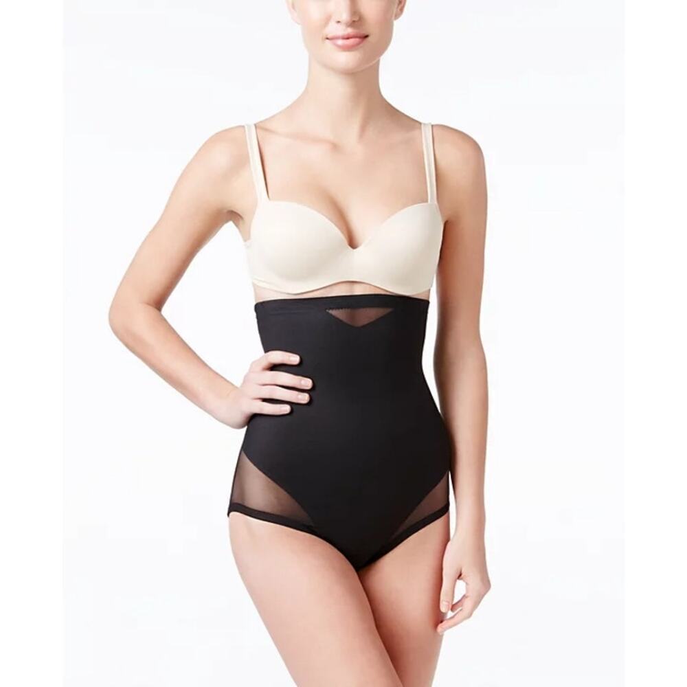 Miraclesuit High-Waist Brief Sexy Sheer Shaping Shorts Black Size Medium NWT